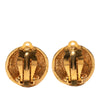 Chanel CC Gold Plated Round Clip On Earrings Secondhand