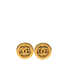 Chanel CC Gold Plated Round Clip On Earrings Secondhand