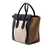 Celine Micro Tricolor Calfskin and Suede Luggage Tote Secondhand