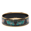 Hermès Wide Printed Enamel Bangle 65 Secondhand