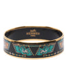 Hermès Wide Printed Enamel Bangle 65 Secondhand