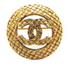 Secondhand Chanel Gold Plated CC Round Brooch