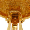 Chanel CC Gold Plated Quilted Round Clip On Earrings Secondhand