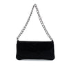 Chanel Embossed Satin Camellia Chain Pochette Secondhand