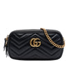 Gucci Mini GG Marmont Matelasse Leather Triple Zip Crossbody Secondhand
