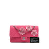 Chanel Medium Classic Tweed Beaded Flower Double Flap Secondhand