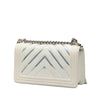 Chanel Old Medium Chevron Lambskin and Iridescent PVC Boy Flap Secondhand