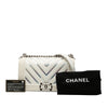Chanel Old Medium Chevron Lambskin and Iridescent PVC Boy Flap Secondhand