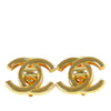 Chanel Gold Plated CC Turn Lock Clip on Earrings Secondhand