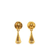 Chanel Gold Plated CC Teardrop Clip On Earrings Secondhand