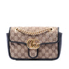 Secondhand Gucci Small GG Marmont Matelasse Diagonal GG Canvas and Leather Shoulder Bag