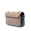 Secondhand Gucci Small GG Marmont Matelasse Diagonal GG Canvas and Leather Shoulder Bag