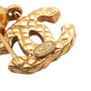 Chanel CC Gold Plated Faux Pearl Drop Push Back Earrings Secondhand