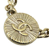 Chanel Gold Plated Resin CC Rhinestones Pendant Necklace Secondhand