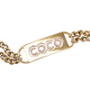 Secondhand Chanel CC Gold Plated Strass Coco Plaque Double Chain Belt