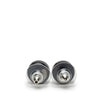 Chanel CC Brass and Resin Round Push Back Earrings Secondhand