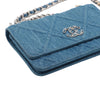 Chanel Denim 19 Flap Wallet On Chain Secondhand