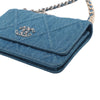 Chanel Denim 19 Flap Wallet On Chain Secondhand