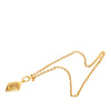 Chanel CC Gold Plated Diamond Shape Pendant Necklace Secondhand