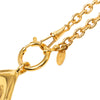 Chanel CC Gold Plated Diamond Shape Pendant Necklace Secondhand