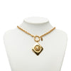 Chanel CC Gold Plated Diamond Shape Pendant Necklace Secondhand