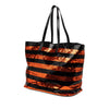 Prada Satin Sequin Stripes Tote Secondhand