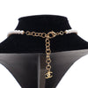 Chanel Gold Plated Faux Pearl CC Pendant Necklace Secondhand