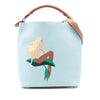LOEWE Paulas Ibiza Mermaid Print Leather Bucket Bag Secondhand