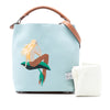LOEWE Paulas Ibiza Mermaid Print Leather Bucket Bag Secondhand