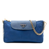 Prada Saffiano Trimmed Tessuto Chain Crossbody Secondhand