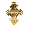 Chanel Gold Plated CC Cross Brooch Secondhand