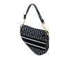 Dior Oblique Embroidered Velvet Saddle Bag Secondhand