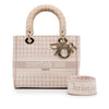 Dior Medium Embroidered Canvas Houndstooth Lady D Lite Secondhand