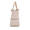 Dior Medium Embroidered Canvas Houndstooth Lady D Lite Secondhand