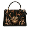 Secondhand Dolce & Gabbana Medium Canvas Leopard Print Devotion Satchel