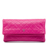Chanel Quilted Caviar CC Beauty Foldover Clutch Secondhand
