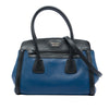 Prada Bicolor Saffiano Trimmed City Calf Double Zip Satchel Secondhand