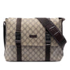 Gucci Large GG Supreme Double Buckle Flap Messenger Bag Secondhand