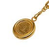 Chanel Gold Plated Medallion Leather Woven Chain Belt Secondhand