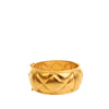 Chanel CC Gold Plated Quilted Wide Cuff Bracelet Secondhand