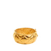 Chanel CC Gold Plated Quilted Wide Cuff Bracelet Secondhand