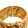 Chanel CC Gold Plated Quilted Wide Cuff Bracelet Secondhand