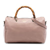 Gucci Medium Calfskin Bamboo Shopper Boston Bag Secondhand