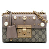 Gucci Small GG Supreme Pearl Studded Padlock Crossbody Secondhand