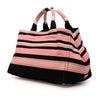 Prada Large Canvas Canapa Righe Striped Satchel Secondhand