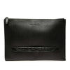 Ferragamo Calfskin and Croc Embossed Revival Clutch Secondhand