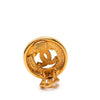 Chanel CC Gold Plated Round Clip On Earrings Secondhand