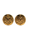 Secondhand Chanel Gold Plated CC Round Clip On Earrings