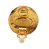 Secondhand Chanel Gold Plated CC Round Clip On Earrings