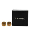 Secondhand Chanel Gold Plated CC Round Clip On Earrings